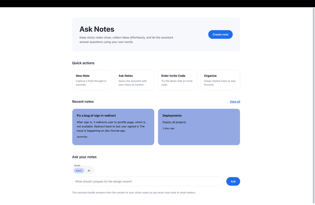 Sticky Notes with AI
